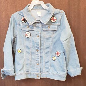 Disney Collection By TUTU Couture  Denim  Jacket with Patches  Size 10
